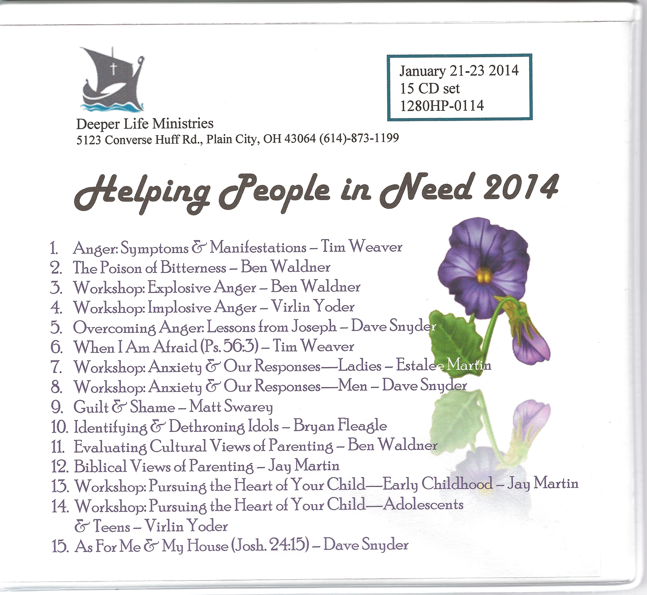 HELPING PEOPLE IN NEED SEMINAR 2014 15 CD Set
